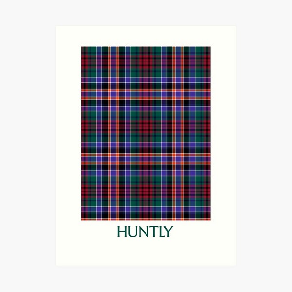 Huntly District tartan art print