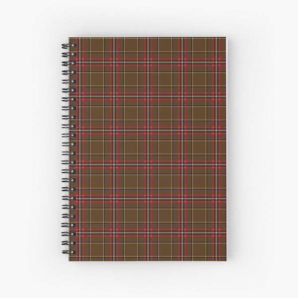 Inches tartan spiral notebook