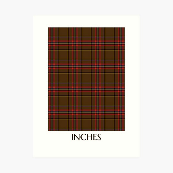 Inches tartan art print