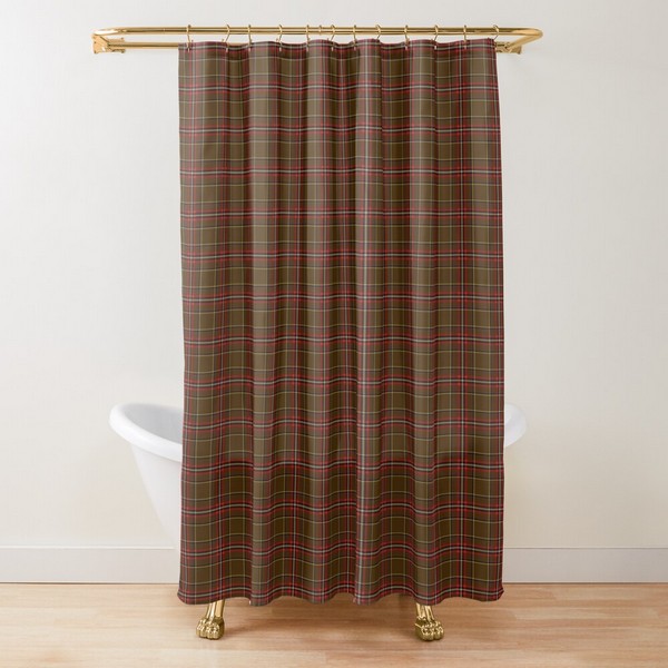 Inches tartan shower curtain