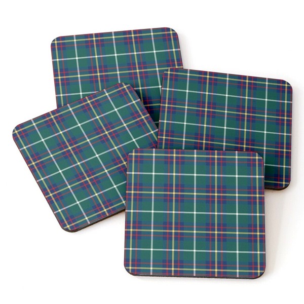 Inglis tartan beverage coasters