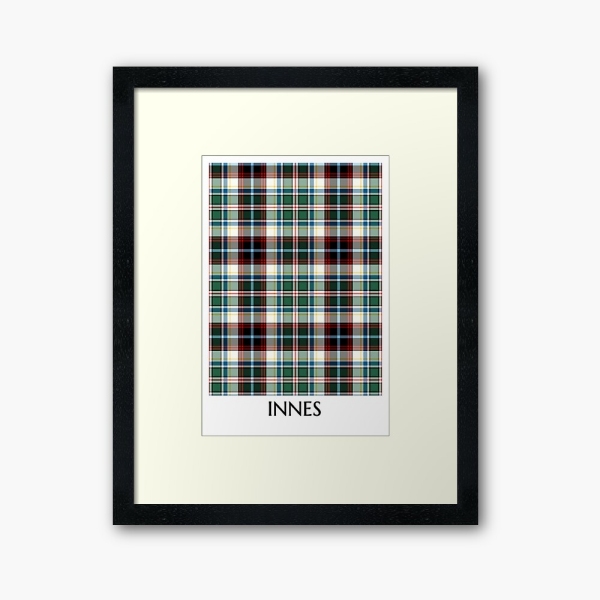 Innes Dress tartan framed print