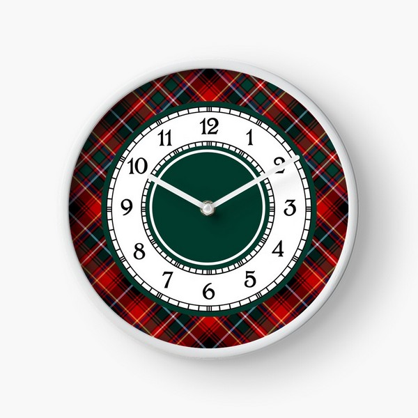 Innes tartan wall clock