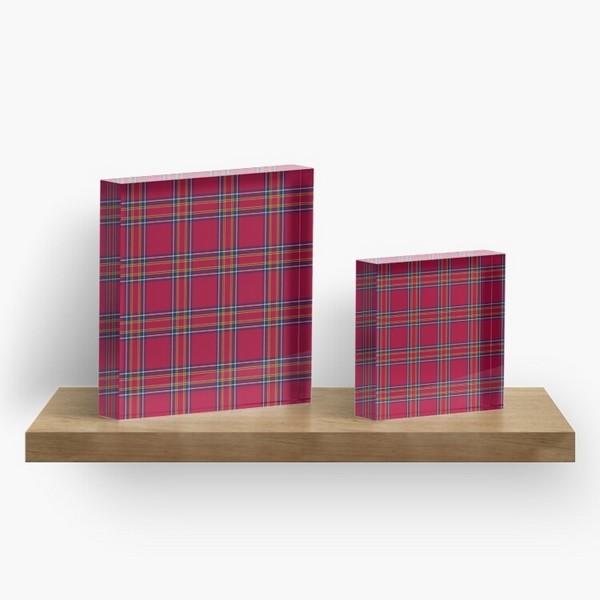 Inverness District tartan acrylic block