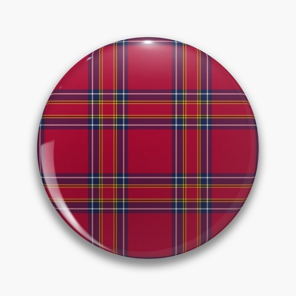 Inverness District tartan pinback button
