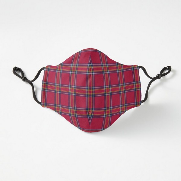 Inverness District tartan fitted face mask