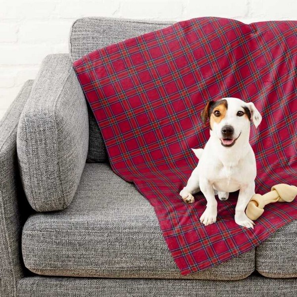 Inverness District tartan pet blanket