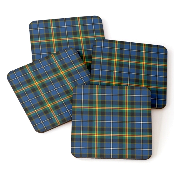 Iowa tartan beverage coasters