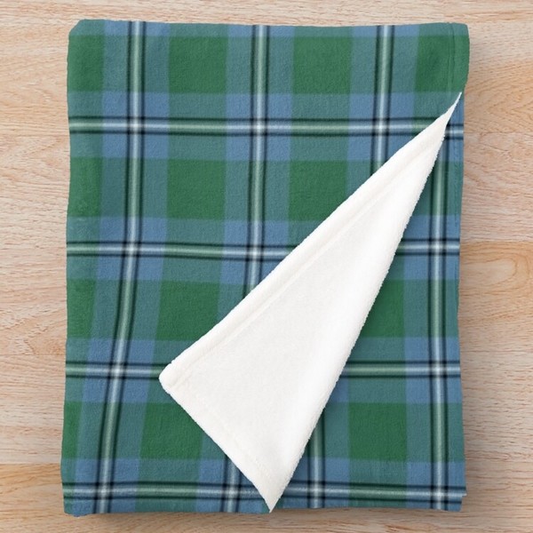 Irvine tartan fleece throw blanket