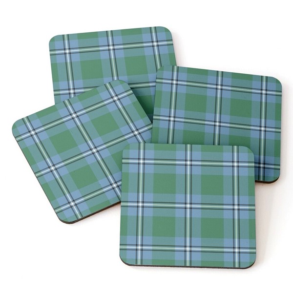 Irvine tartan beverage coasters