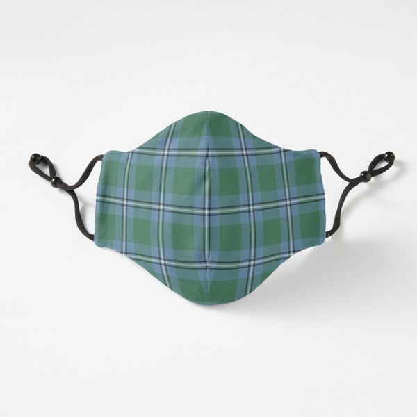 Irvine tartan fitted face mask