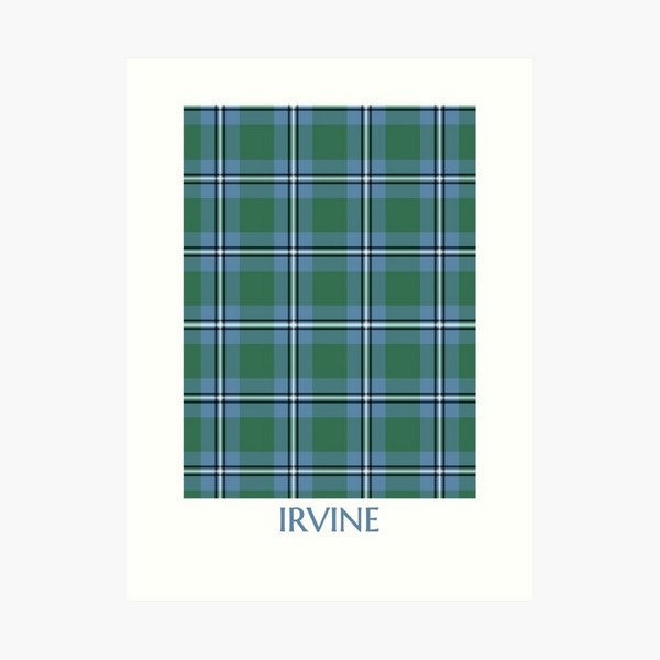 Irvine tartan art print