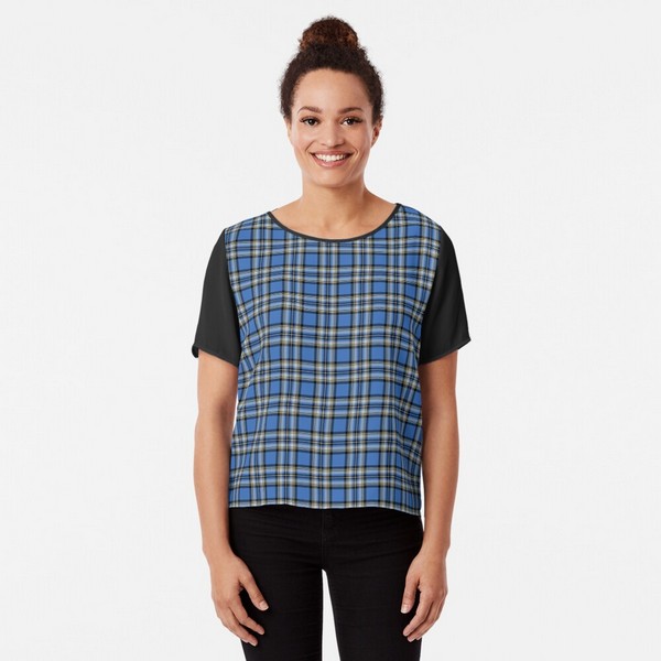 Isle of Skye District tartan chiffon top