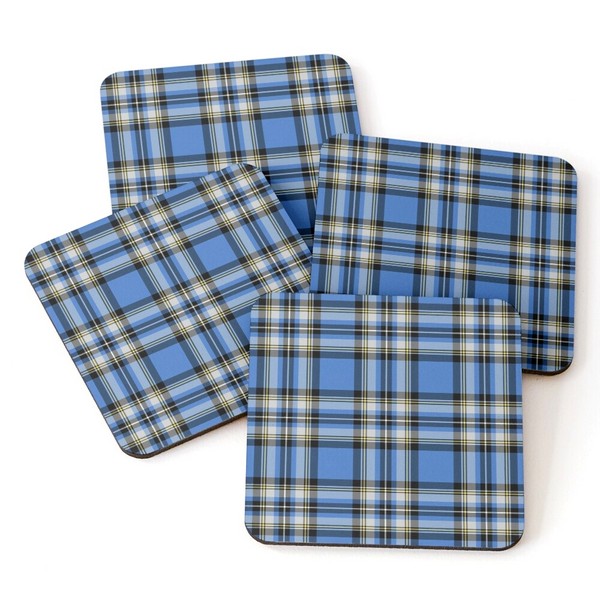 Isle of Skye District tartan beverage coasters