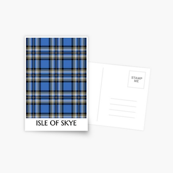 Isle of Skye District tartan postcard