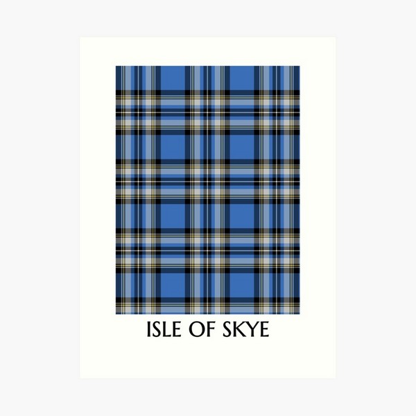 Isle of Skye District tartan art print