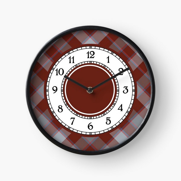 Jardine tartan wall clock