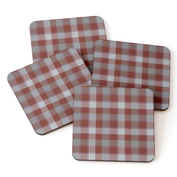 Jardine tartan beverage coasters