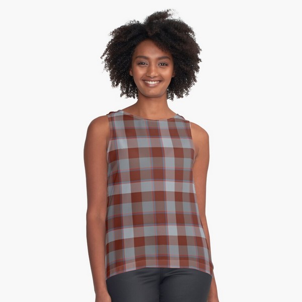 Jardine tartan sleeveless top