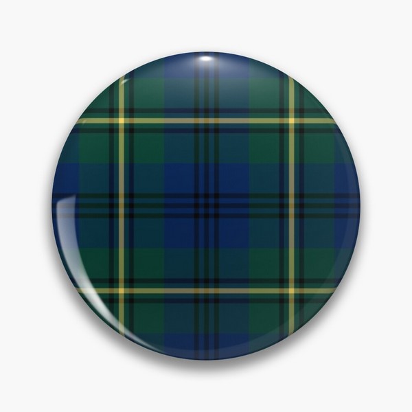 Johnston tartan pinback button