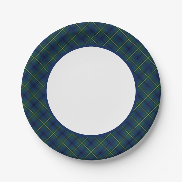 Clan Johnston Tartan Paper Plates