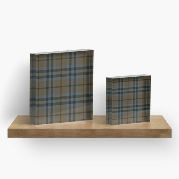 Keith Weathered tartan acrylic block