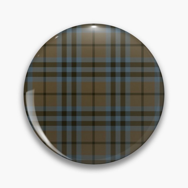 Keith Weathered tartan pinback button