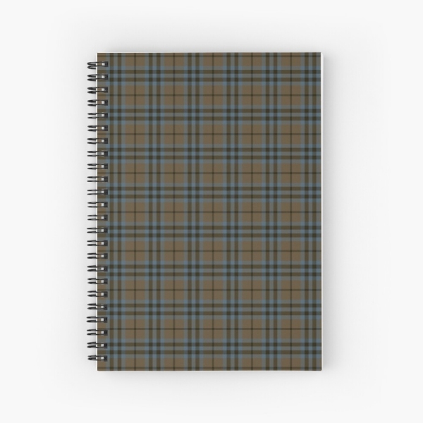Keith Weathered tartan spiral notebook