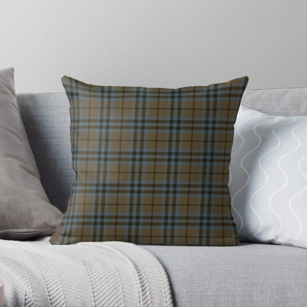 Keith Weathered tartan throw pillow