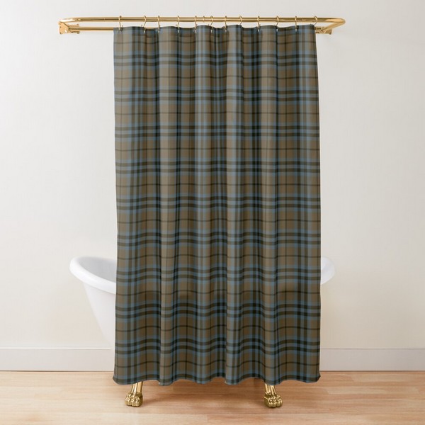 Keith Weathered tartan shower curtain