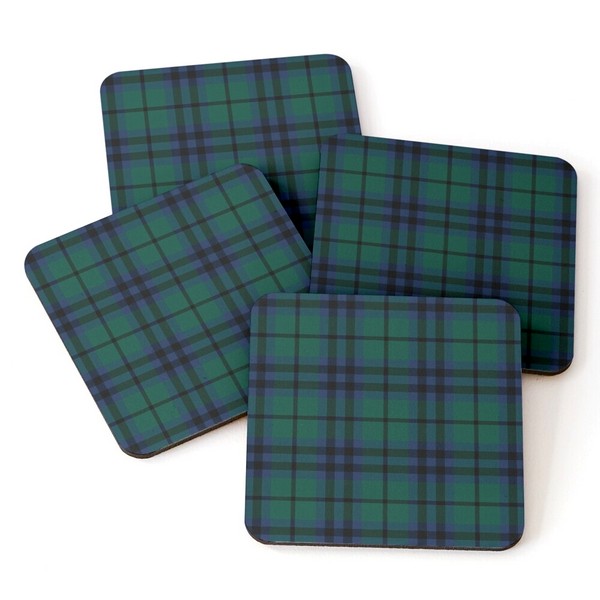 Keith tartan beverage coasters