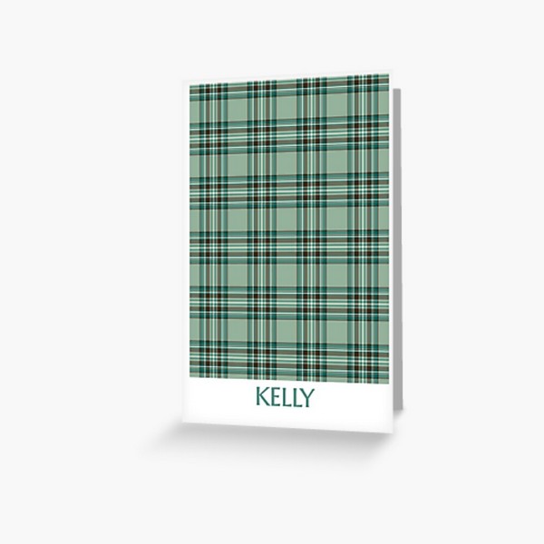 Kelly tartan greeting card