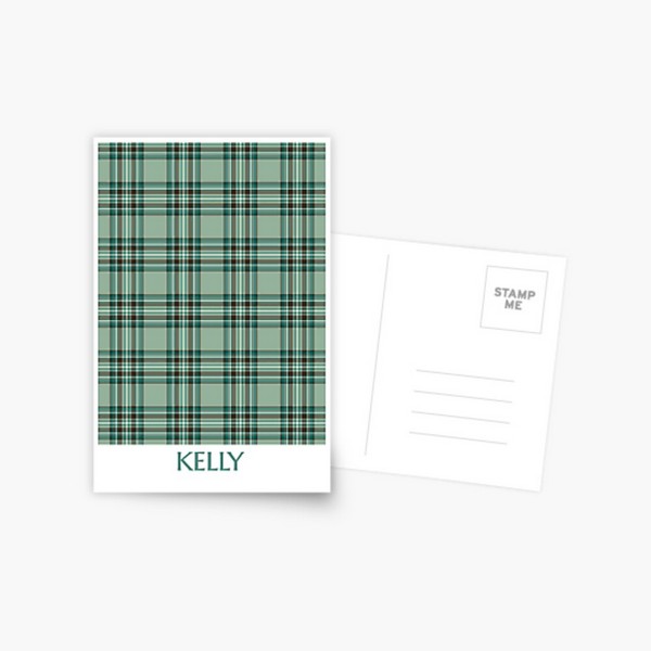 Kelly tartan postcard