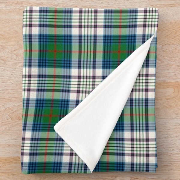 Kennedy Dress tartan fleece throw blanket