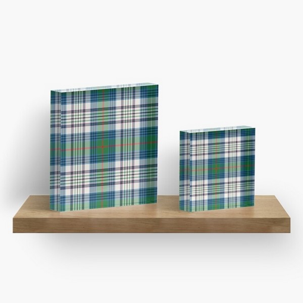 Kennedy Dress tartan acrylic block