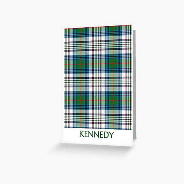Kennedy Dress tartan greeting card