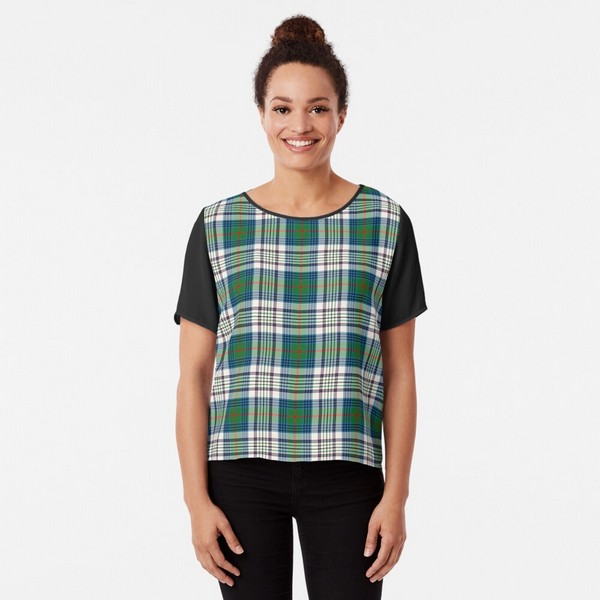 Kennedy Dress tartan chiffon top