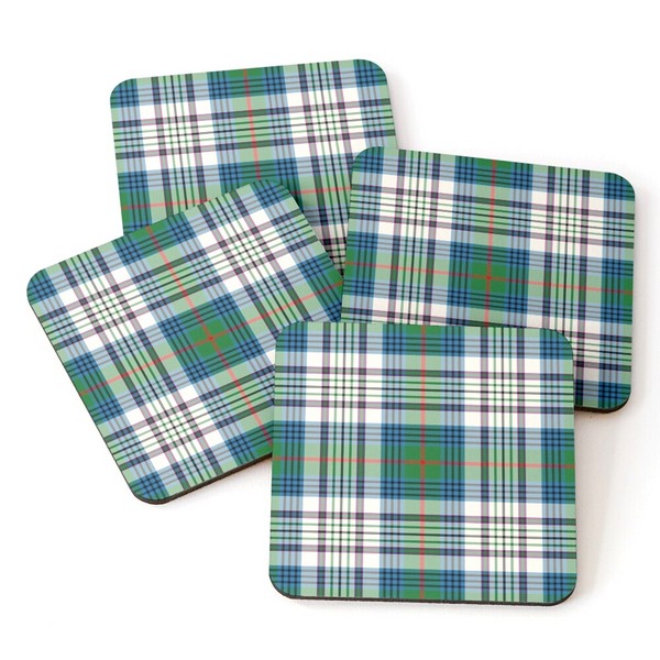 Kennedy Dress tartan beverage coasters