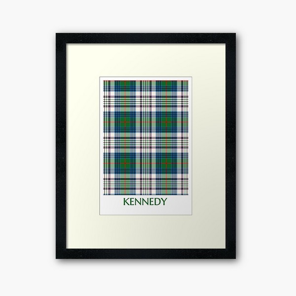 Kennedy Dress tartan framed print