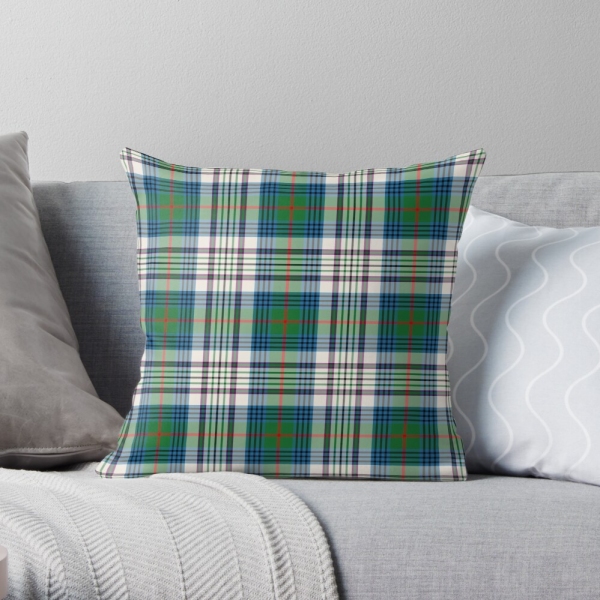 Kennedy Dress tartan throw pillow