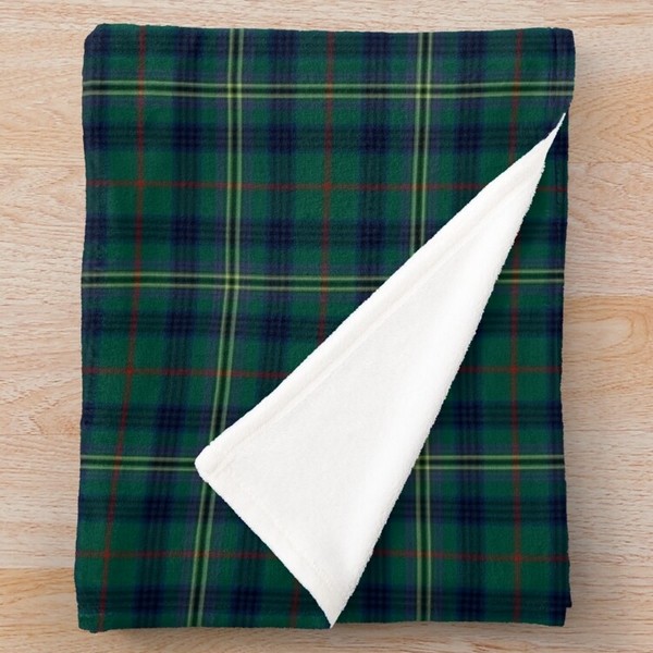 Kennedy tartan fleece throw blanket