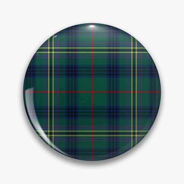 Kennedy tartan pinback button