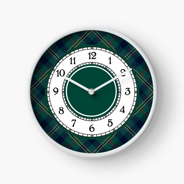 Kennedy tartan wall clock