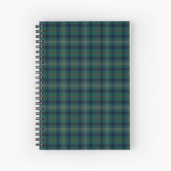 Kennedy tartan spiral notebook