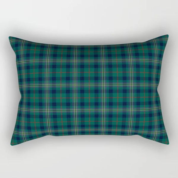 Kennedy tartan rectangular throw pillow