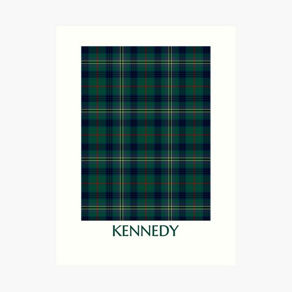 Kennedy tartan art print