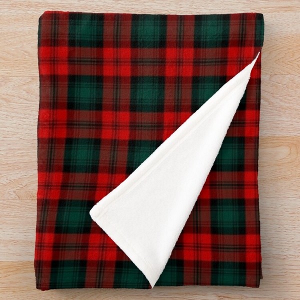 Kerr tartan fleece throw blanket