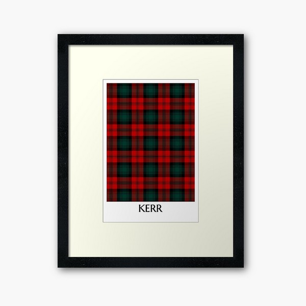 Kerr tartan framed print