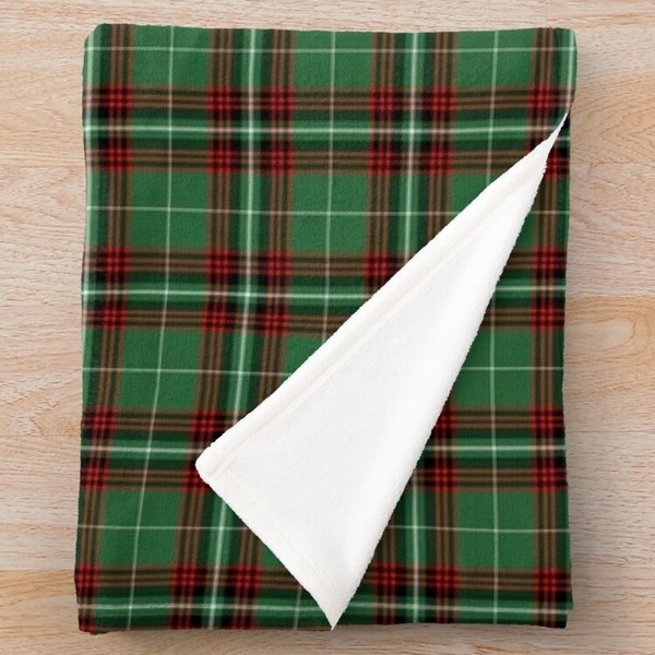 Kiernan tartan fleece throw blanket