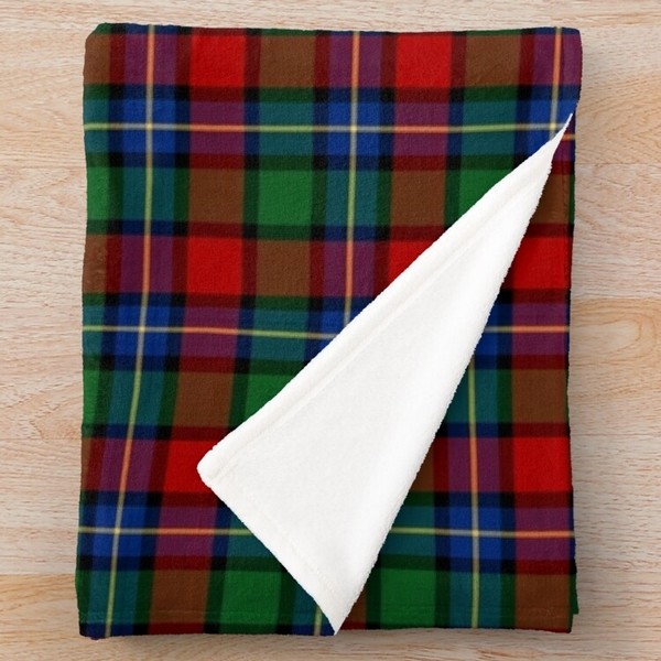 Kilgour tartan fleece throw blanket